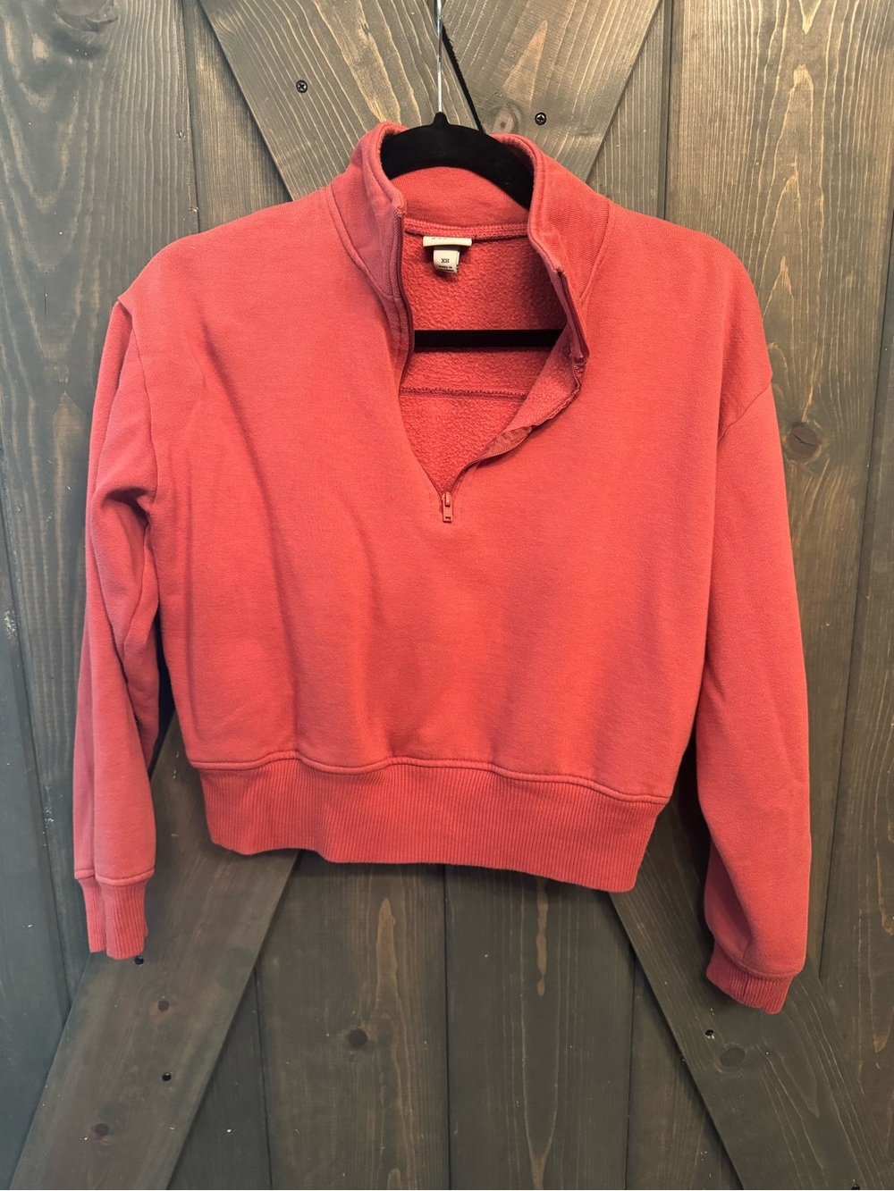 a new day Coral Zip-Up Fleece Sweater